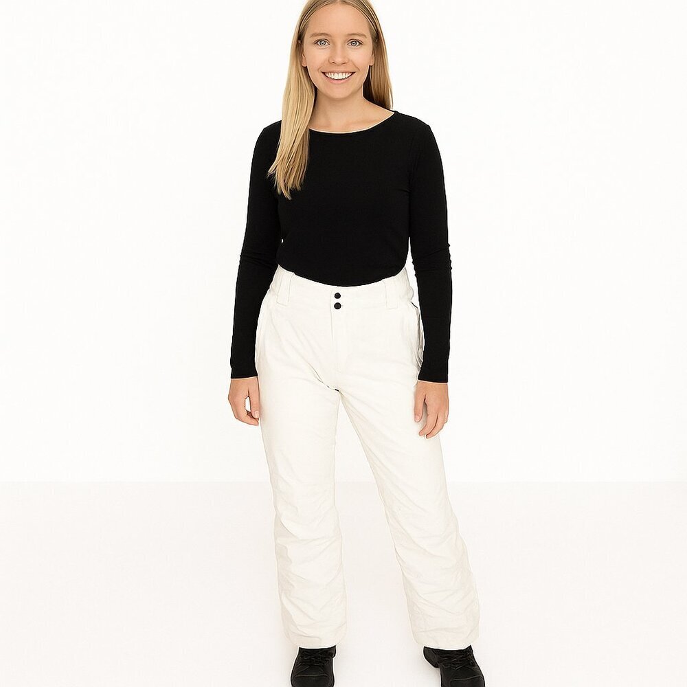 Dare2b Ski Pants Women Large White Waterproof Windproof Snowboarding Nylon